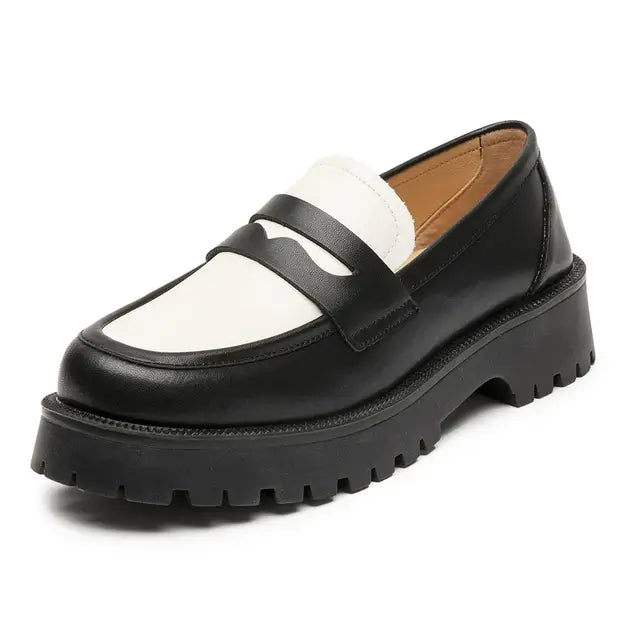 Mocassim Feminino Preto e Branco