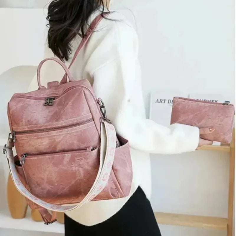 Bolsa-mochila-Feminina-de-couro-Vegano-com-Alça-rosa