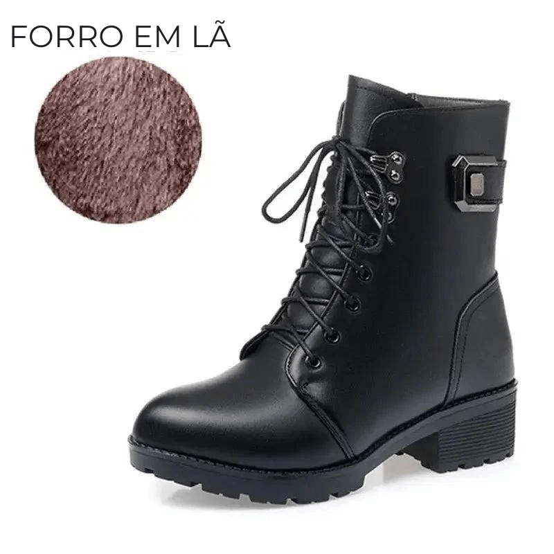 bota feminina de lã