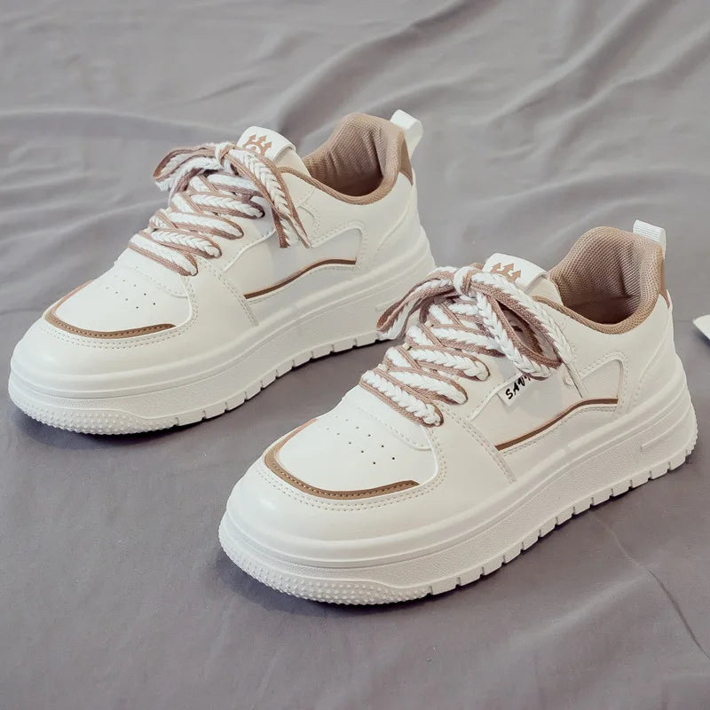 tenis feminino branco e marrom